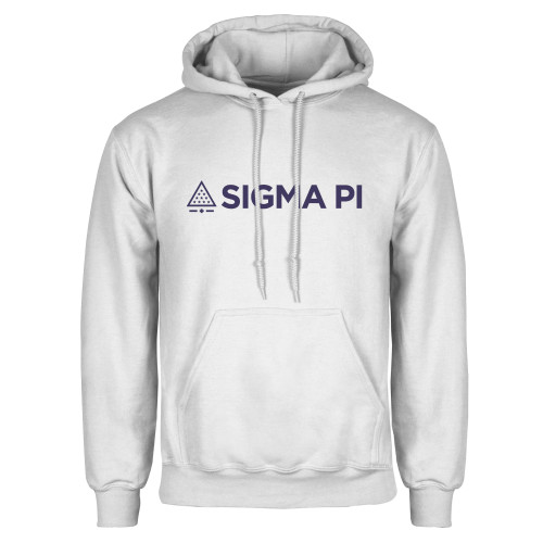 White Fleece Hoodie-Standard Logo Mark