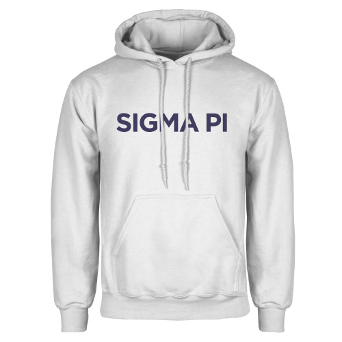 White Fleece Hoodie-Standard Word Mark