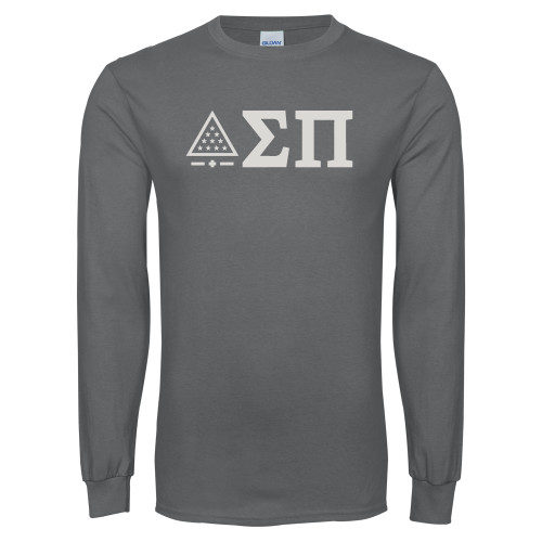 Charcoal Long Sleeve T Shirt-Icon Greek Letters