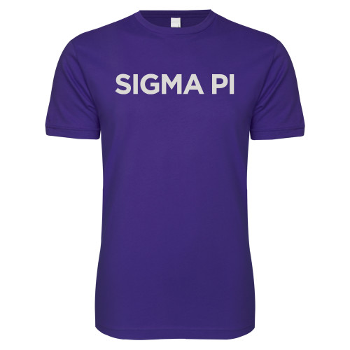 Next Level Purple SoftStyle T Shirt-Standard Word Mark
