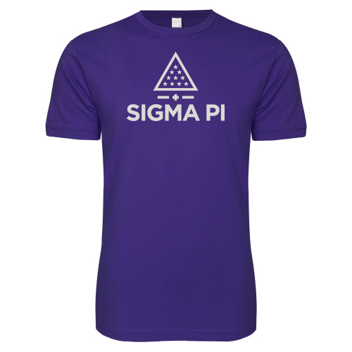 Next Level Purple SoftStyle T Shirt-Vertical Logo Mark