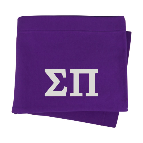 Purple Sweatshirt Blanket-Greek Letters