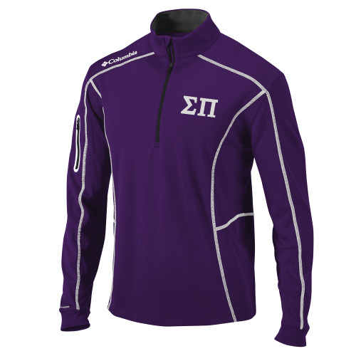 Columbia Purple Omni Wick Shotgun 1/4 Zip-Greek Letters