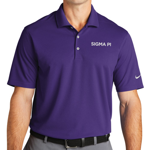 Nike Purple Dri Fit Micro Pique 2.0 Polo-Standard Word Mark