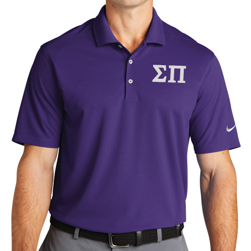 Nike Purple Dri Fit Micro Pique 2.0 Polo-Greek Letters