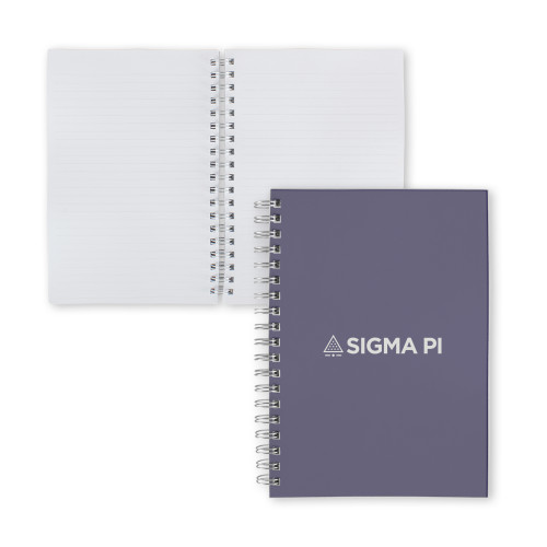 Clear 7 x 10 Spiral Journal Notebook-Standard Logo Mark