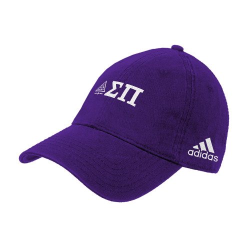 Adidas Purple Adjustable Washed Slouch-Greek Letters