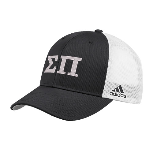 Adidas Black Structured Adjustable Mesh Hat-Greek Letters