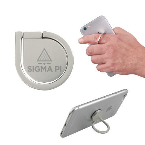 Aluminum Cell Phone Ring/Stand-Vertical Logo Mark Engraved