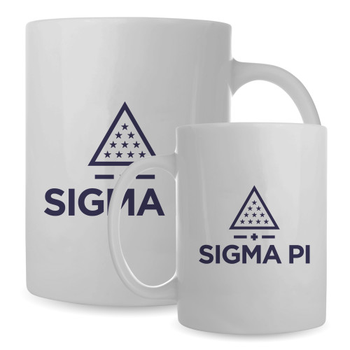 Full Color White Mug 15oz-Vertical Logo Mark