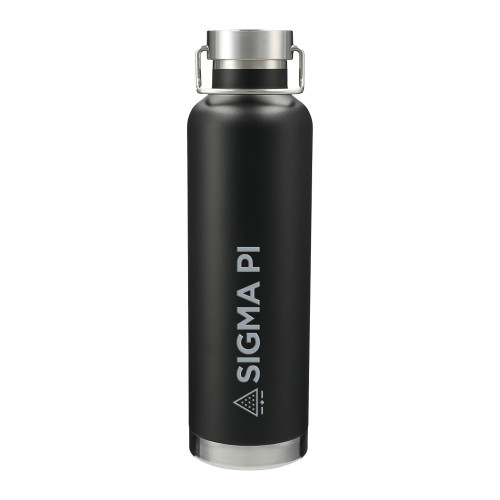 Thor Copper Vacuum Insulated Black Bottle 32oz-Standard Logo Mark Engraved