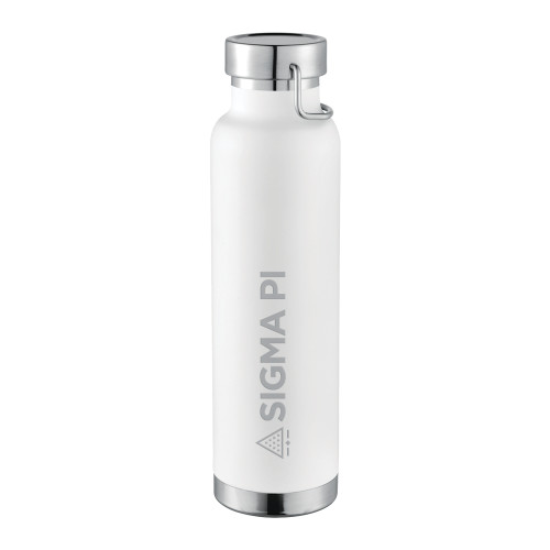 Thor Copper Vacuum Insulated White Bottle 22oz-Standard Logo Mark Engraved