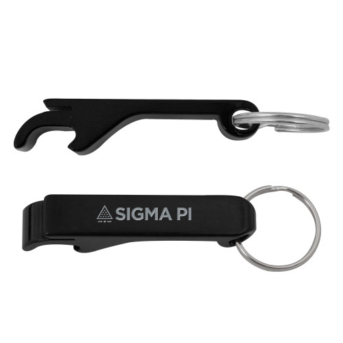Aluminum Black Bottle Opener-Standard Logo Mark Engraved