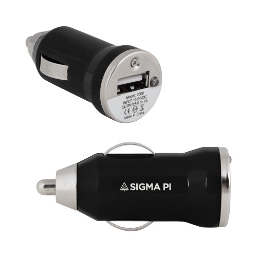 On the Go Black Car Charger-Standard Logo Mark