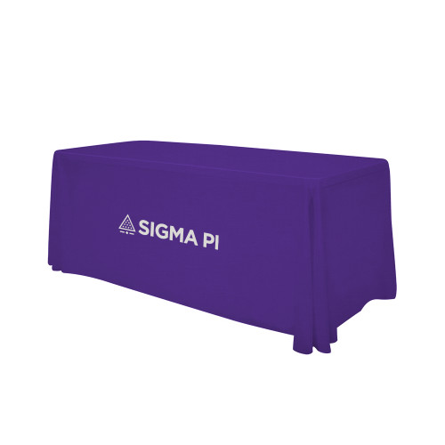Purple 6 foot Table Throw-Standard Logo Mark