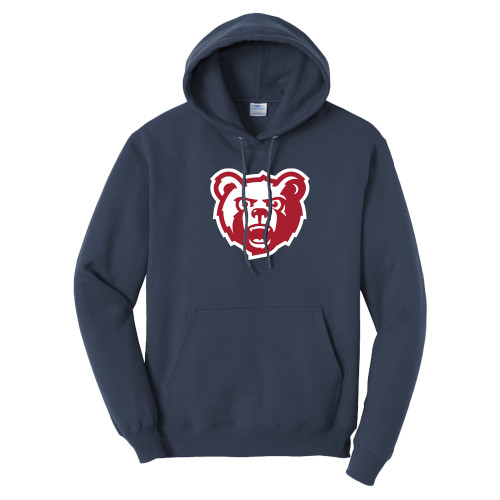  Tall Navy Fleece Hoodie - Bearcub Head