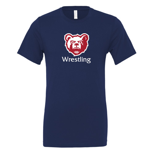  Bella + Canvas Navy Jersey Cotton T Shirt - Wrestling - SRJC