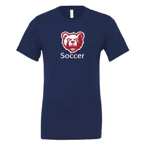  Bella + Canvas Navy Jersey Cotton T Shirt - Soccer - SRJC