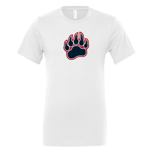  Bella + Canvas White Jersey Cotton T Shirt - Bearcub Paw