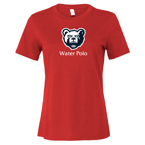  Bella + Canvas Womens Red Relaxed Cotton T Shirt - Water Polo - SRJC