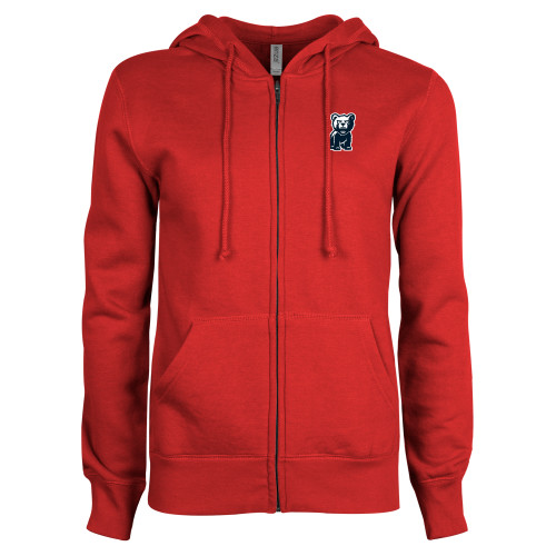 ENZA Womens Red Fleece Full Zip Hoodie - Bearcub Full Body