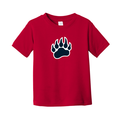  Toddler Red T Shirt - Bearcub Paw