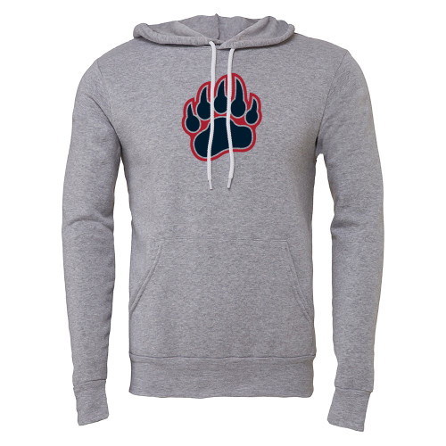  Bella + Canvas Heather Grey Fleece Hood - Bearcub Paw