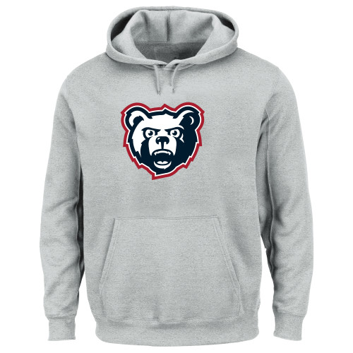  Extended Heather Grey Hoodie - Bearcub Head