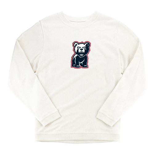  Boxercraft Womens Cream Corded Crew - Bearcub Full Body