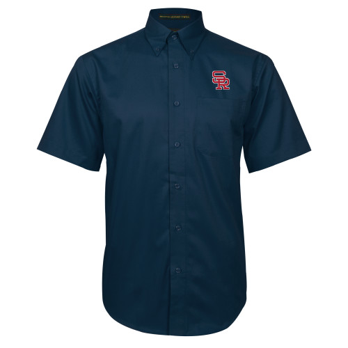  Navy Twill Button Down Short Sleeve - SR Lockup