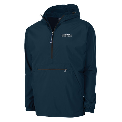  Charles River Womens Navy Pack N Go Pullover Jacket - Santa Rosa Junior College Wordmark