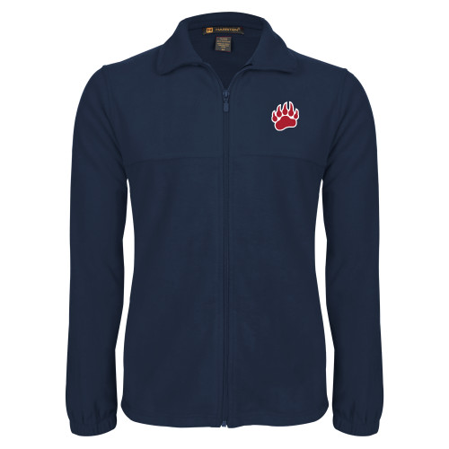  Navy Fleece Full Zip Jacket - Bearcub Paw