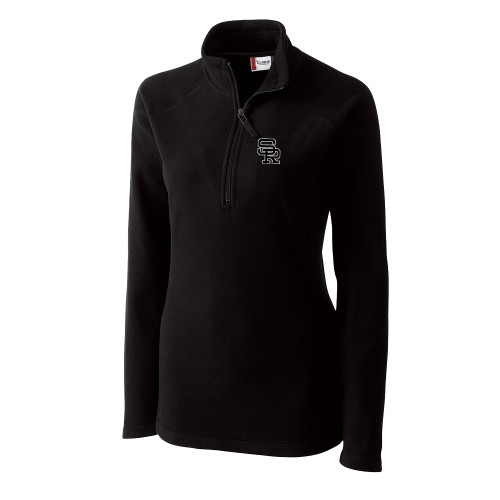  C&B Womens Black Clique Summit Performance Fleece Half Zip - SR Lockup