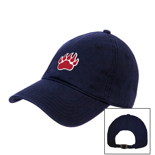  Navy Unstructured Adjustable Low Profile Hat - Bearcub Paw