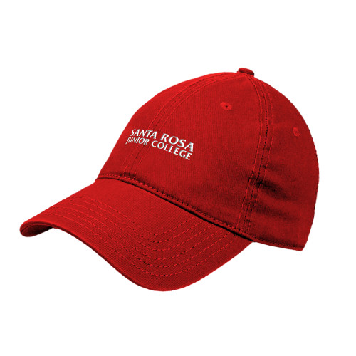  Red Unstructured Adjustable Low Profile Hat - Santa Rosa Junior College Wordmark