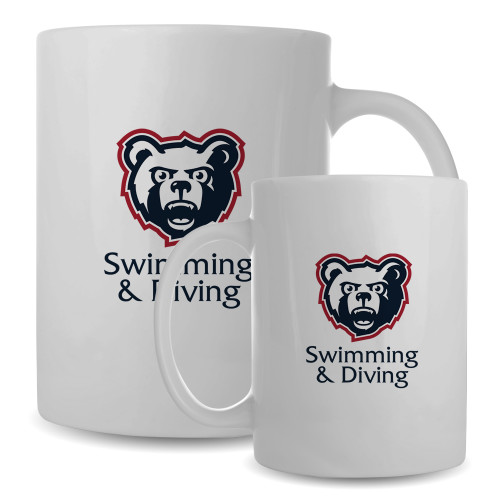  Full Color White Mug 15oz - Swimming and Diving - SRJC