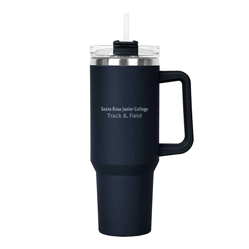  Hippo Navy Mug & Straw Lid with Twist Closure 40 oz - Track and Field - SRJC Engraved