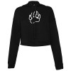 Thumbnail image for  Bella + Canvas Womens Black Cropped Fleece Hood