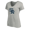 Thumbnail image for  Womens Plus Heather Grey V Neck T Shirt
