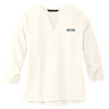 Thumbnail image for  Mercer + Mettle Womens Ivory 3/4 Sleeve Crepe Blouse
