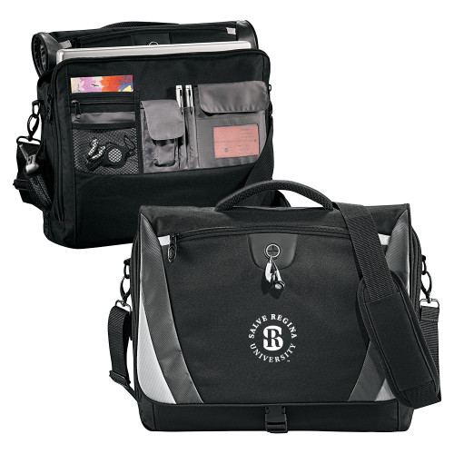 Salve Regina Black/Grey Slope Computer Messenger Bag