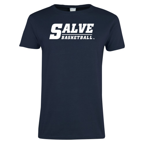  Womens Navy Short Sleeve Tee - Basketball