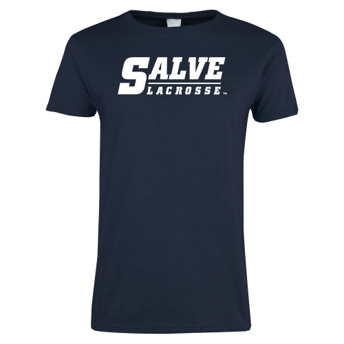  Womens Navy Short Sleeve Tee - Lacrosse
