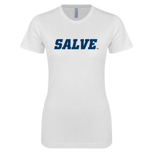  Next Level Womens White Boyfriend Tee - Salve
