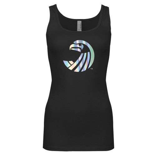  Next Level Ladies Junior Fit Black Jersey Tank - Athletics Icon  Foil