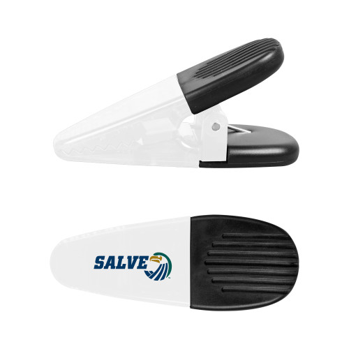  White Crocodile Clip/Magnet - Salve w/ Icon