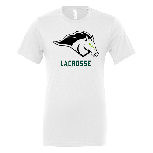  Bella + Canvas White Jersey Cotton T Shirt - Lacrosse