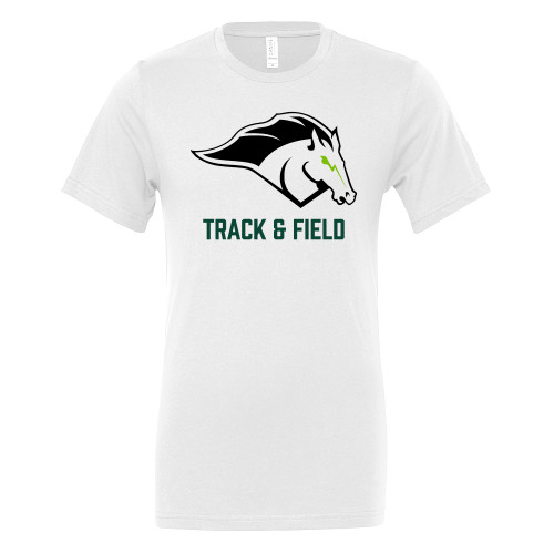  Bella + Canvas White Jersey Cotton T Shirt - Track & Field