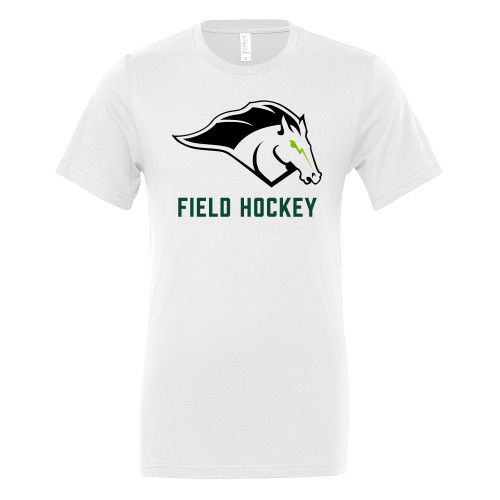  Bella + Canvas White Jersey Cotton T Shirt - Field Hockey