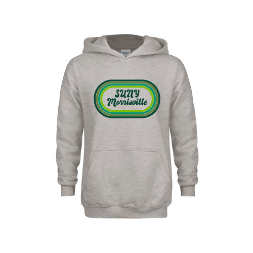  Youth Grey Fleece Hood - Vintage Ovals